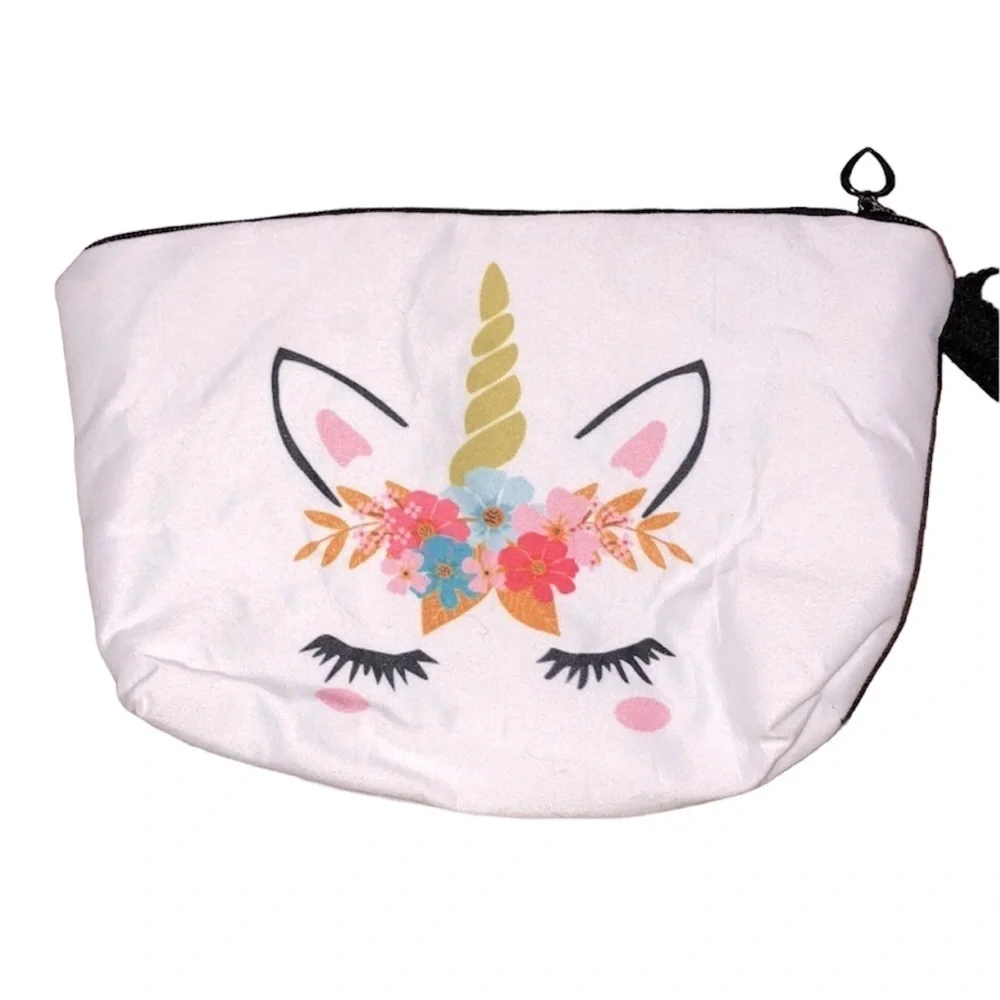 Small unicorn cosmetics bag